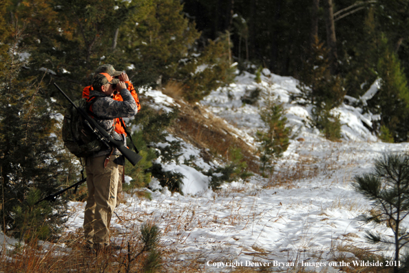 Big game hunters glassing for elk.