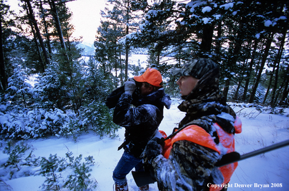 Hunters scouting area