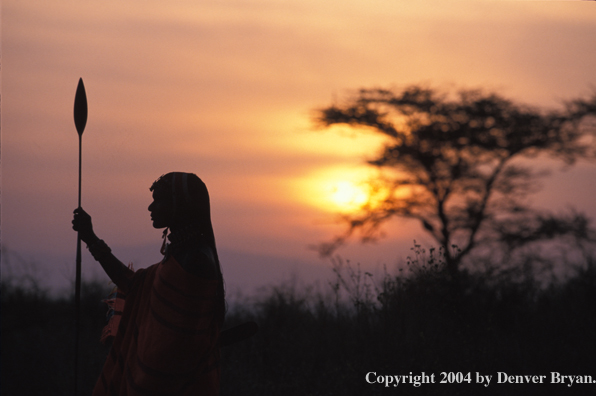 Samburu warrior.  Kenya, Africa