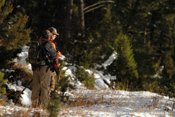 Big game hunters glassing for elk.