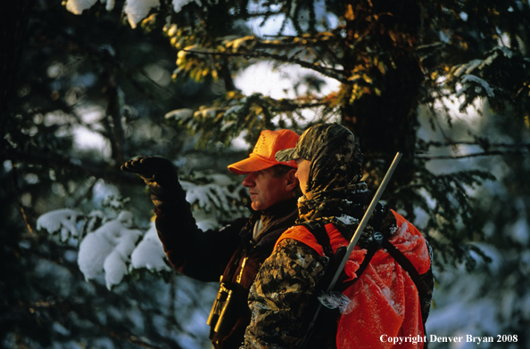 Hunters scouting area