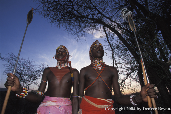 Samburu tribesmen.  Kenya, Africa