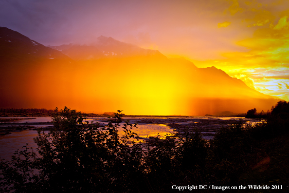 Alaskan mountains and river
