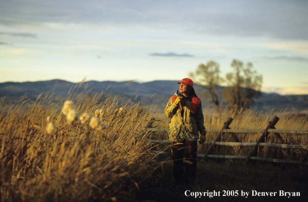 Woman upland game bird hunter 