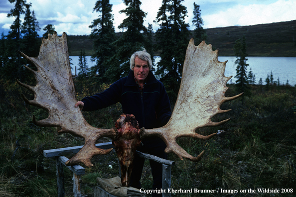 Moose Hunter with Rack