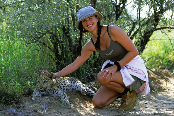 Woman with Leopard