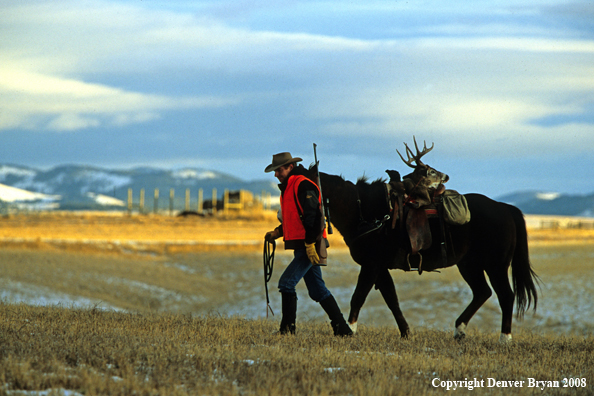 Hunter with Whitetail Deer