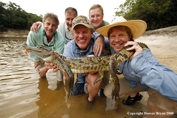 Flyfisherman with caiman