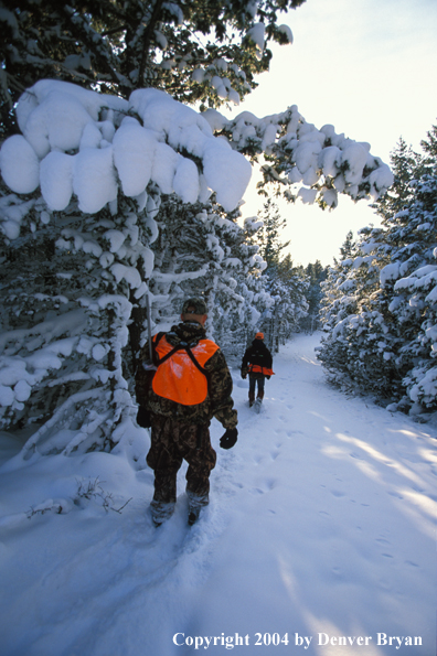 Big game hunters tracking game.