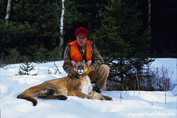 Hunter with Mountain Lion