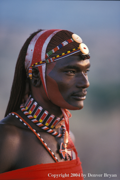 Samburu warrior.  Kenya, Africa