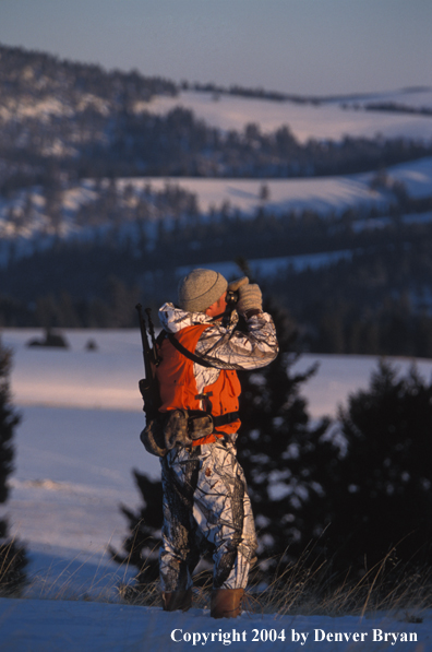 Big game hunter glassing.