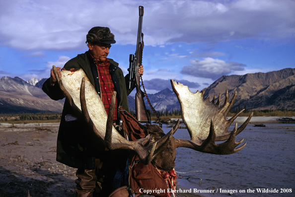 Moose Hunter with Rack