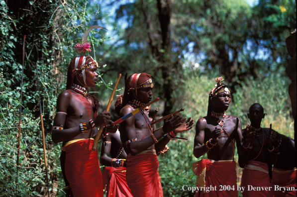 Samburu dancers.  Kenya, Africa