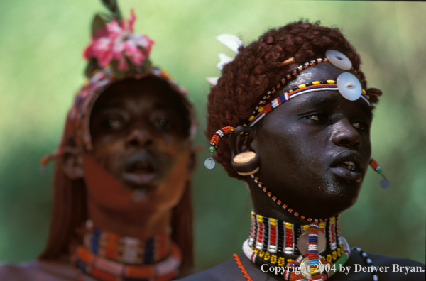 Samburu dancers.  Kenya, Africa