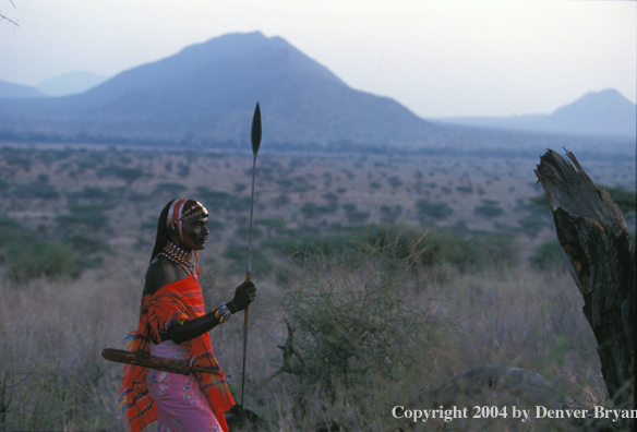 Samburu warrior.  Kenya, Africa