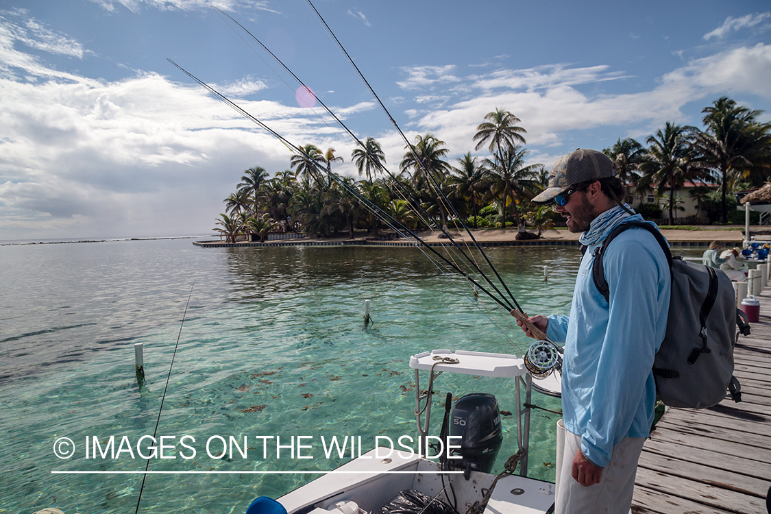Saltwater flyfishing in Belize.