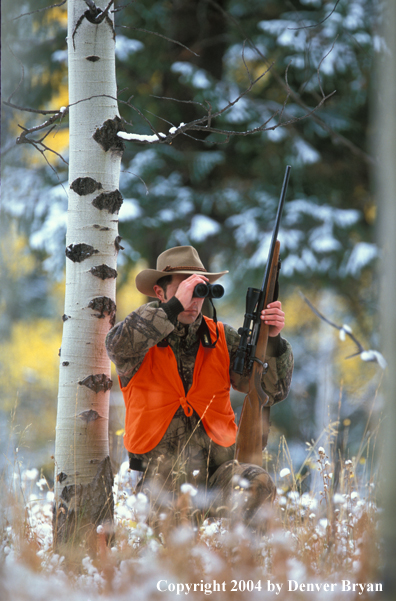 Big game hunter glassing.