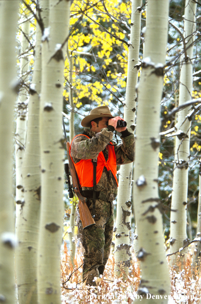 Big game hunter glassing.