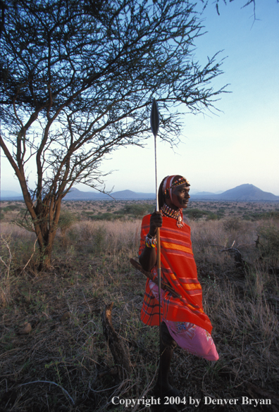 Samburu warrior.  Kenya, Africa