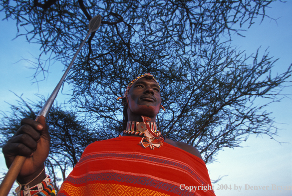 Samburu warrior.  Kenya, Africa