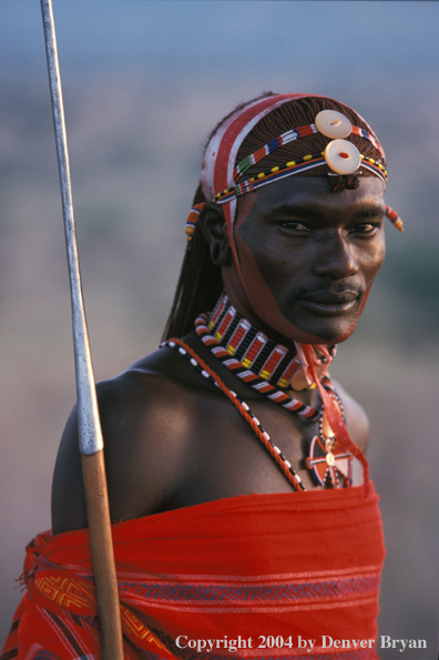 Samburu warrior.  Kenya, Africa