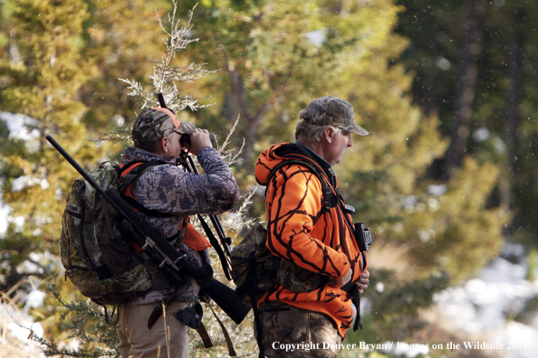 Big game hunters glassing for elk.