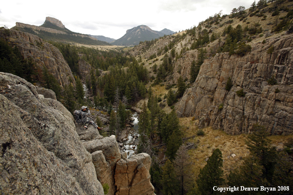 Bow Hunter Scouting For Big Game