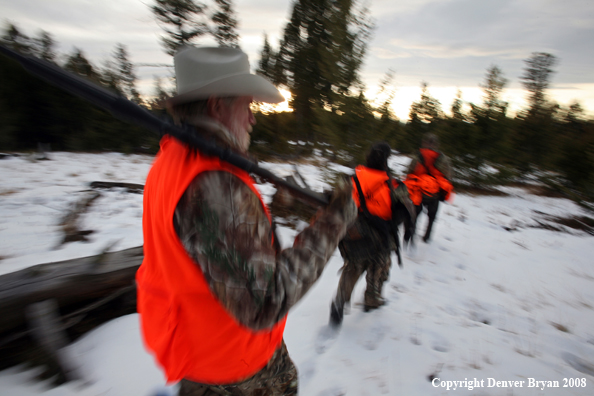 Elk Hunters in Field
