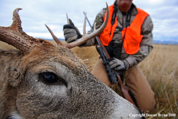 Hunter with Whitetail Deer