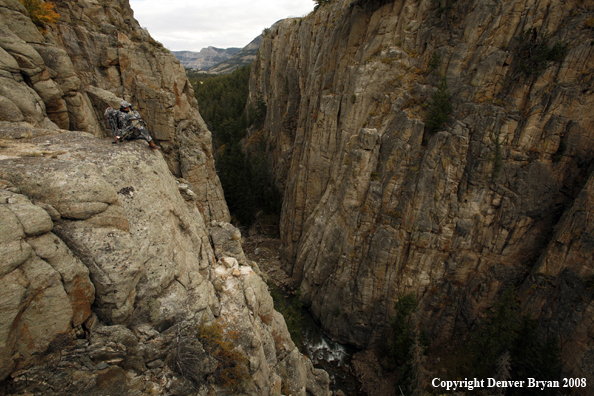 Bow Hunter Scouting For Big Game