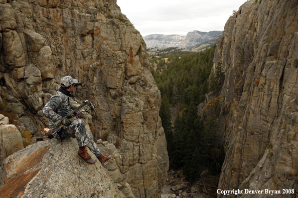Bow Hunter Scouting For Big Game