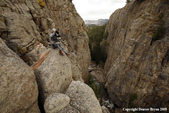 Bow Hunter Scouting For Big Game