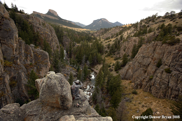 Bow Hunter Scouting For Big Game