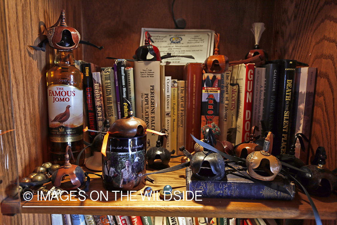 Decor in falconer's cabin.