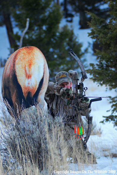 Bowhunter in Field
