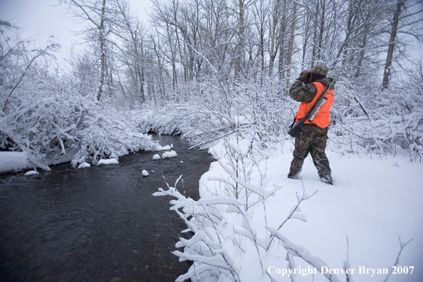 Hunter in snow