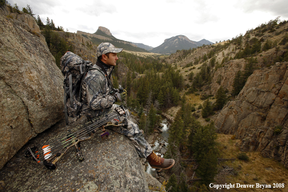 Bow Hunter Scouting Big Game