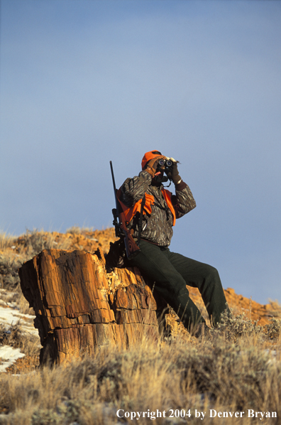 Big game hunter glassing.