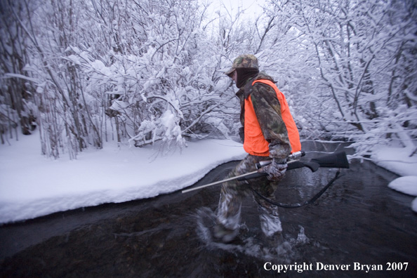 Hunter in snow