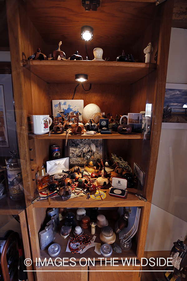 Decor in falconer's cabin.