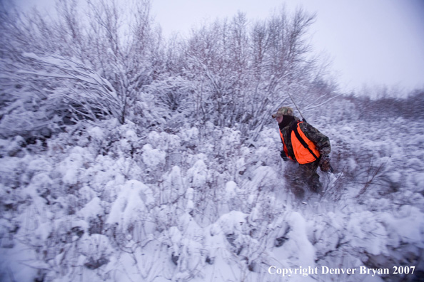 Hunter in snow