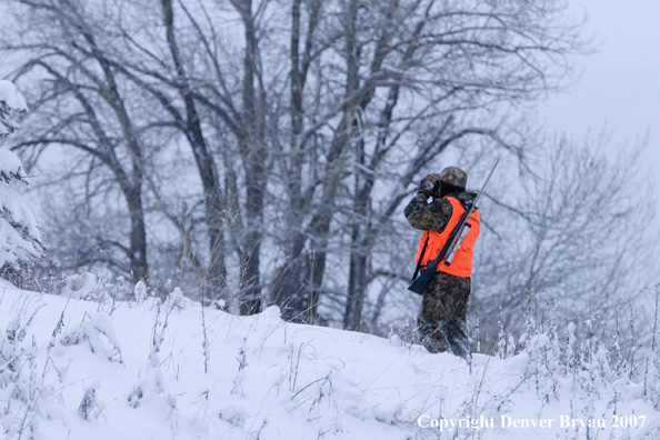 Hunter in snow
