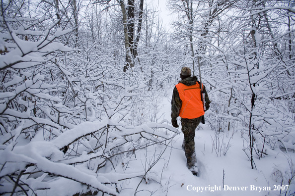 Hunter in snow