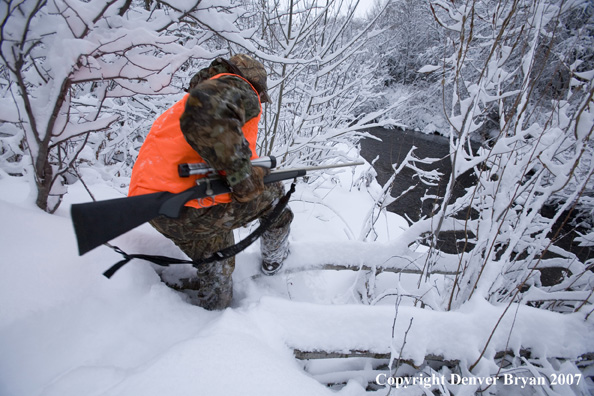 Hunter in snow