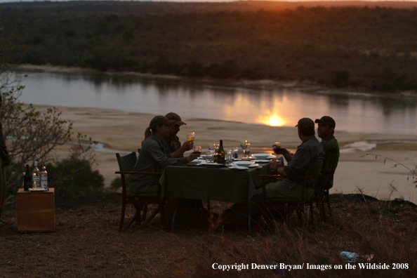 Hunters celebrating the kill