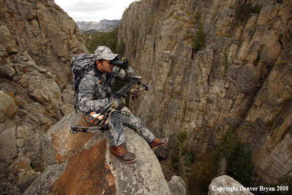Bow Hunter Scouting For Big Game