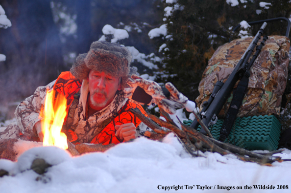 Big Game hunter starting fire