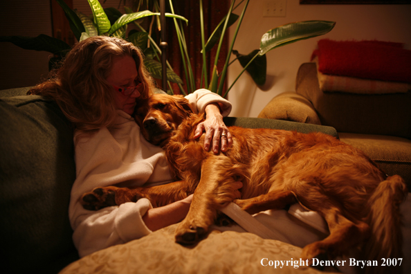 Woman with Golden Retriever