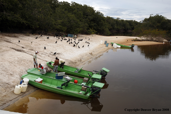 Crew getting boats ready for the day